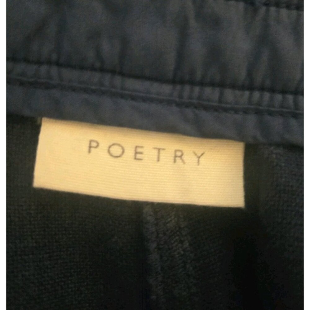 SOLD>>>>>Poetry Navy Blue 100% Linen Pants - Picture 5 of 7